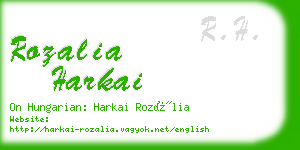 rozalia harkai business card